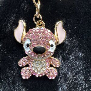 Bag Keychain Lilo & Stitch Rhinestone Bag Charm Rhinestone Keyring New